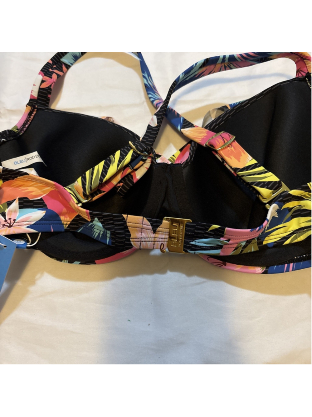 NWT Bleu by Rod Beattie Women's Sweet Escape Bikini Top Multicolor 34D - Picture 3 of 4